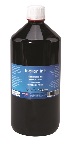 Flacon de 1000ml d'encre de Chine pour le papier - noir